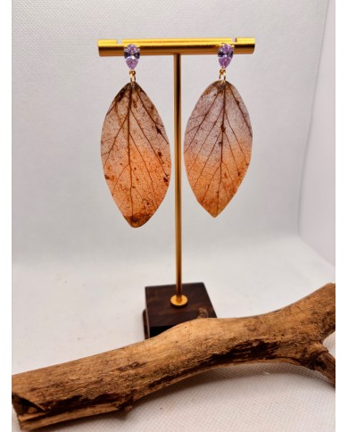 EDICIÓN LIMITADA pendientes artesanos de hoja natural