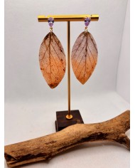EDICIÓN LIMITADA pendientes artesanos de hoja natural