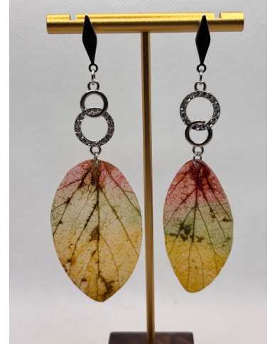 EDICIÓN ESPECIAL pendientes artesanos de hoja natural