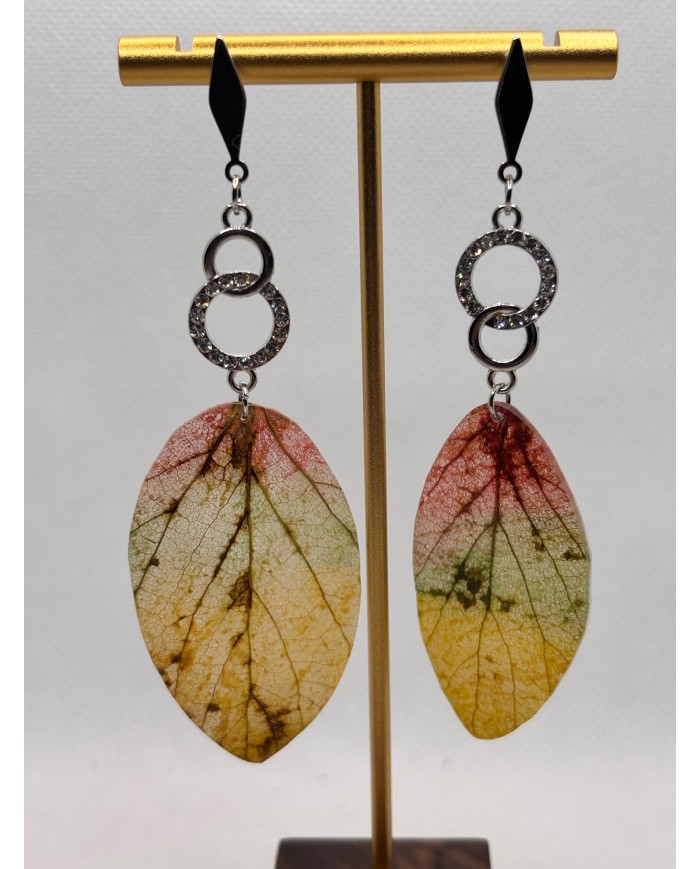 EDICIÓN ESPECIAL pendientes artesanos de hoja natural