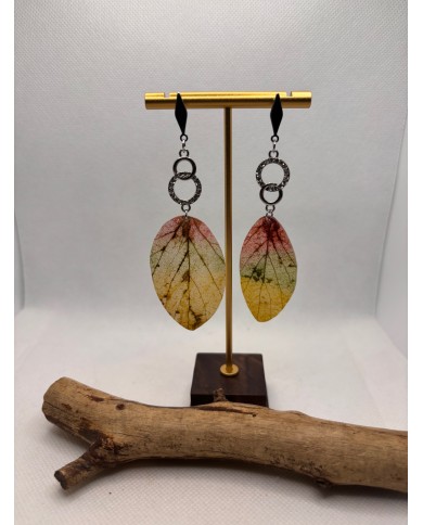EDICIÓN ESPECIAL pendientes artesanos de hoja natural