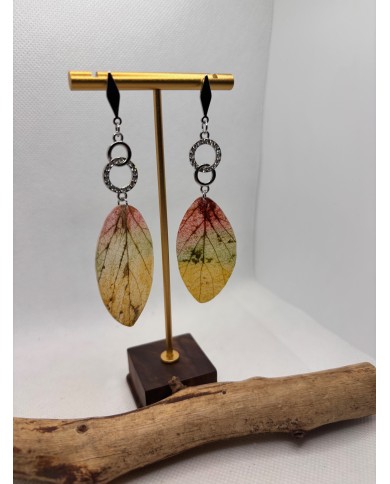 EDICIÓN ESPECIAL pendientes artesanos de hoja natural