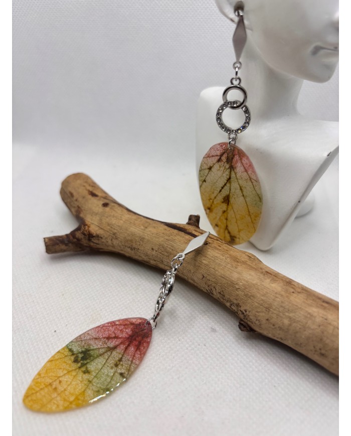 EDICIÓN ESPECIAL pendientes artesanos de hoja natural