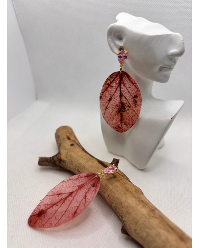EDICIÓN LIMITADA pendientes artesanos de hoja natural