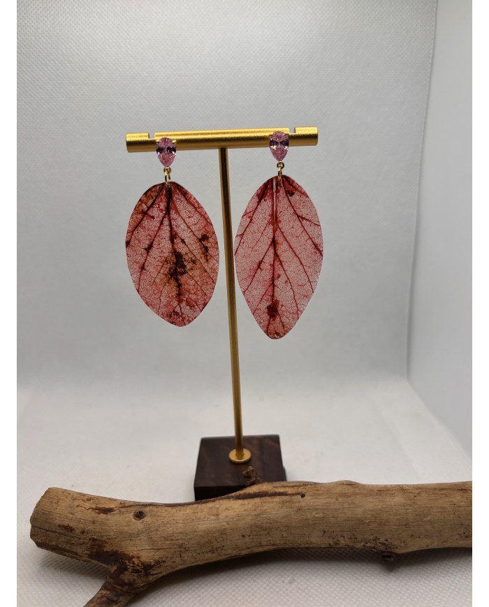 EDICIÓN LIMITADA pendientes artesanos de hoja natural
