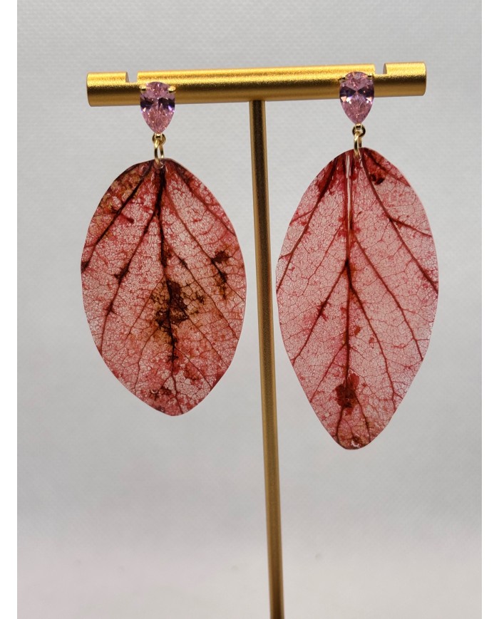 EDICIÓN LIMITADA pendientes artesanos de hoja natural