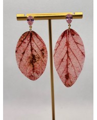 EDICIÓN LIMITADA pendientes artesanos de hoja natural