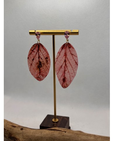 EDICIÓN LIMITADA pendientes artesanos de hoja natural