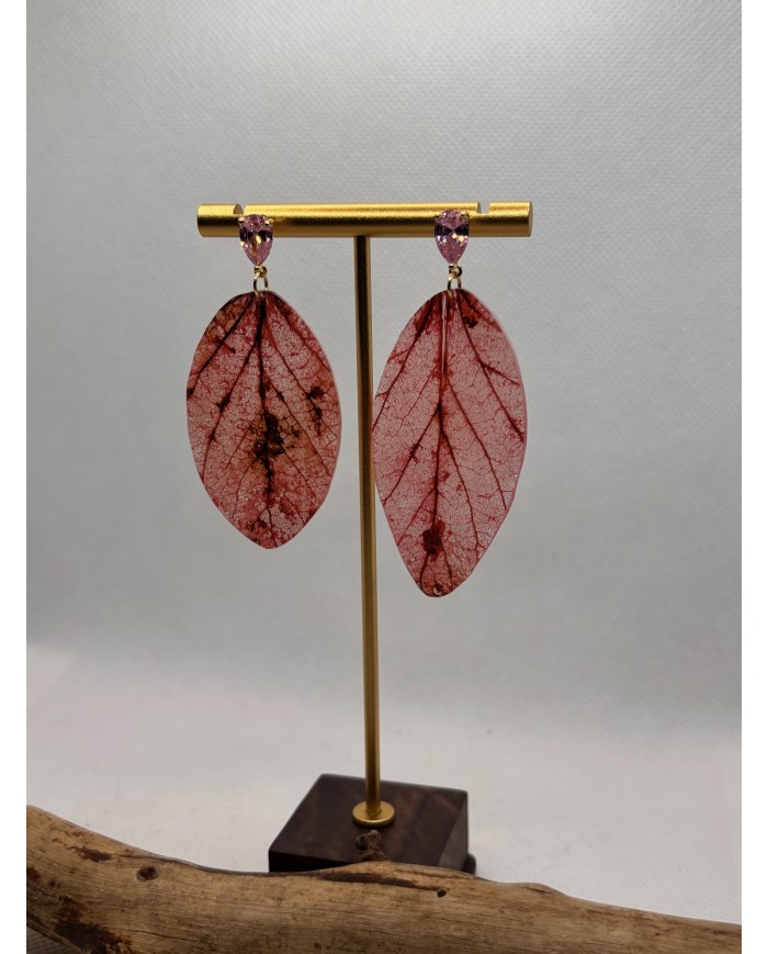 EDICIÓN LIMITADA pendientes artesanos de hoja natural