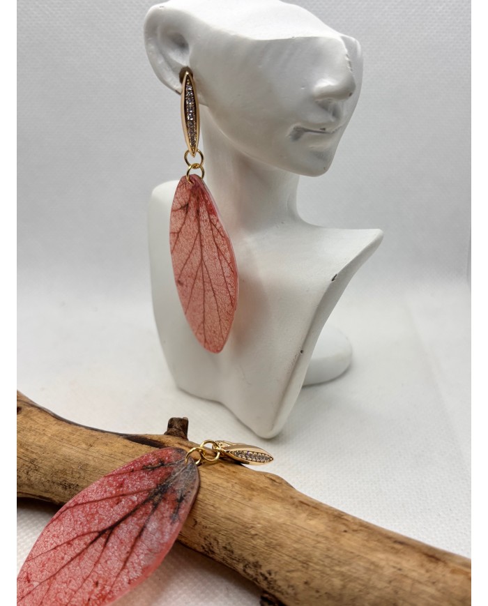 EDICIÓN LIMITADA pendientes artesanos de hoja natural