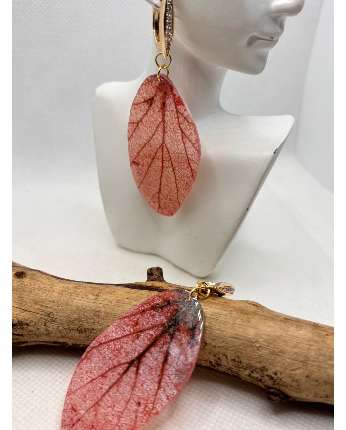 EDICIÓN LIMITADA pendientes artesanos de hoja natural