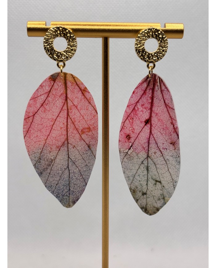 EDICIÓN LIMITADA pendientes artesanos de hoja natural