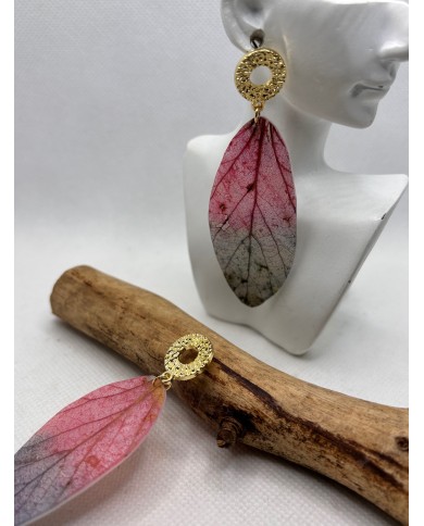 EDICIÓN LIMITADA pendientes artesanos de hoja natural