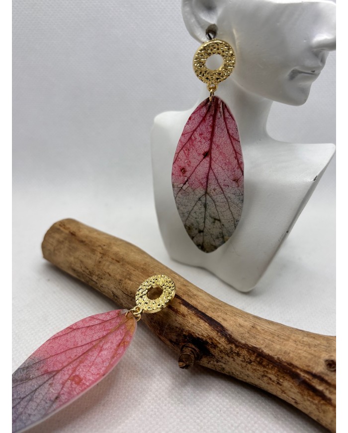 EDICIÓN LIMITADA pendientes artesanos de hoja natural