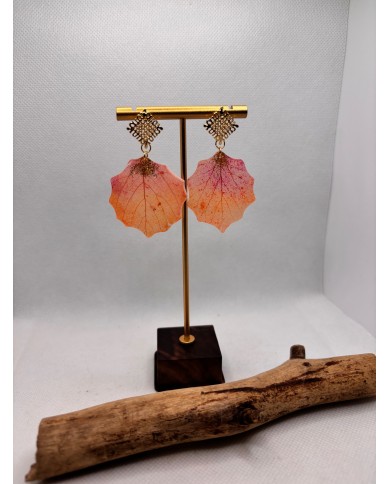 EDICIÓN LIMITADA pendientes artesanos de hoja natural