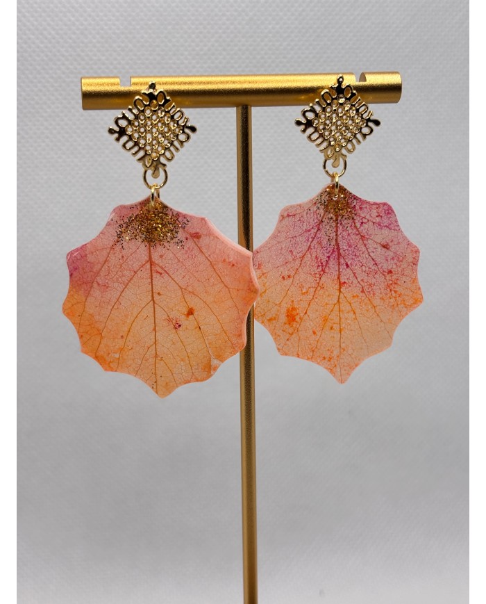 EDICIÓN LIMITADA pendientes artesanos de hoja natural