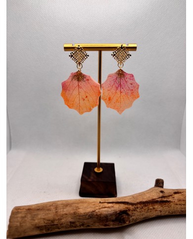 EDICIÓN LIMITADA pendientes artesanos de hoja natural