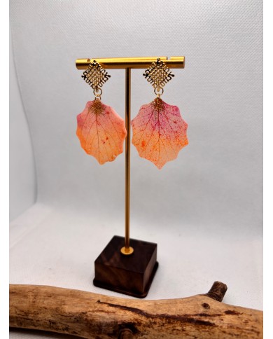 EDICIÓN LIMITADA pendientes artesanos de hoja natural
