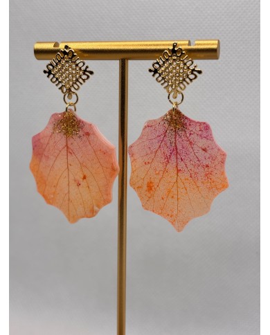 EDICIÓN LIMITADA pendientes artesanos de hoja natural