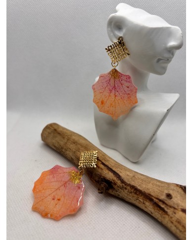 EDICIÓN LIMITADA pendientes artesanos de hoja natural