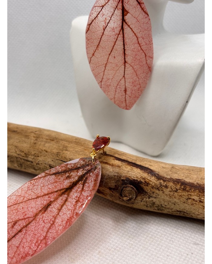 EDICIÓN LIMITADA pendientes artesanos de hoja natural