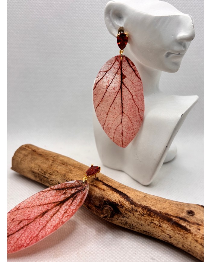EDICIÓN LIMITADA pendientes artesanos de hoja natural