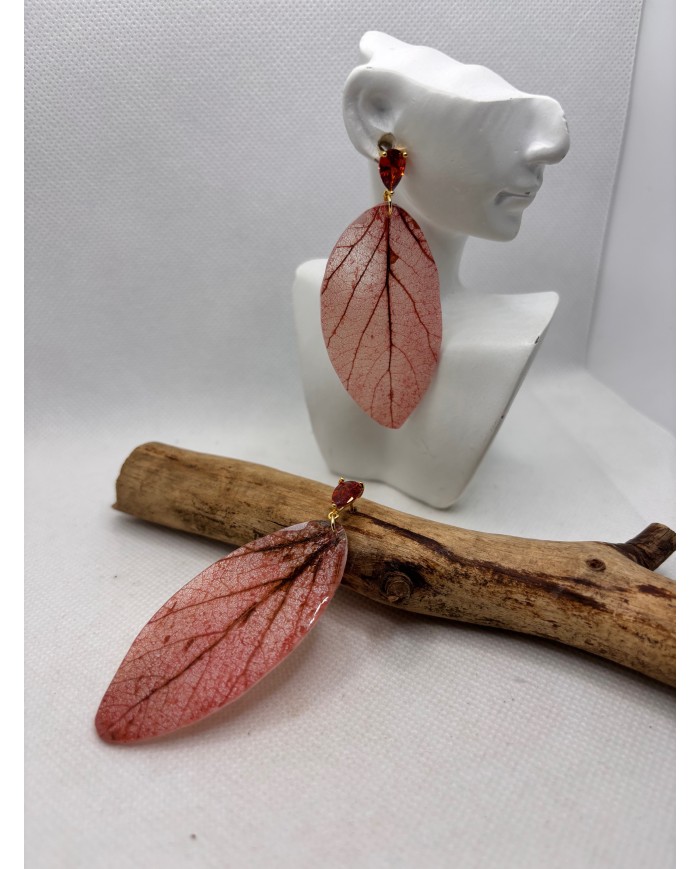 EDICIÓN LIMITADA pendientes artesanos de hoja natural