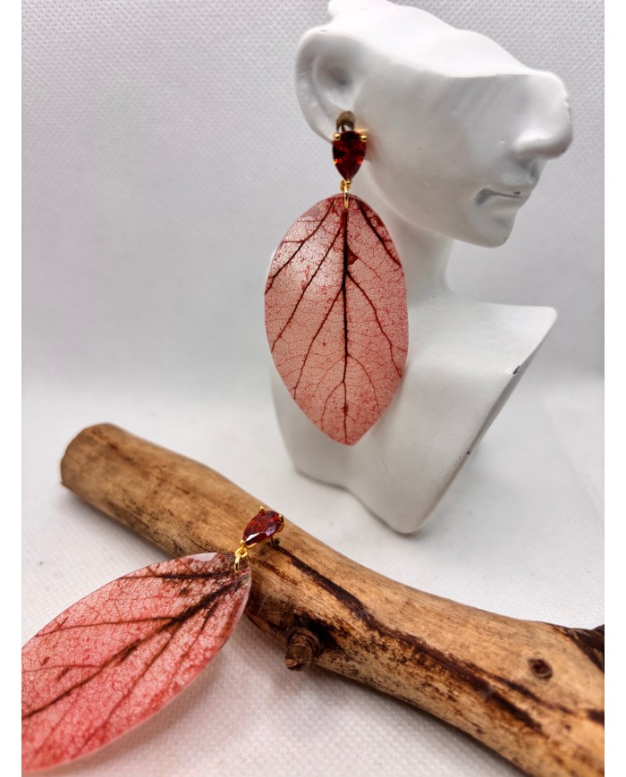 EDICIÓN LIMITADA pendientes artesanos de hoja natural