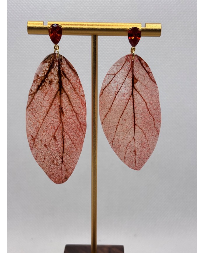 EDICIÓN LIMITADA pendientes artesanos de hoja natural