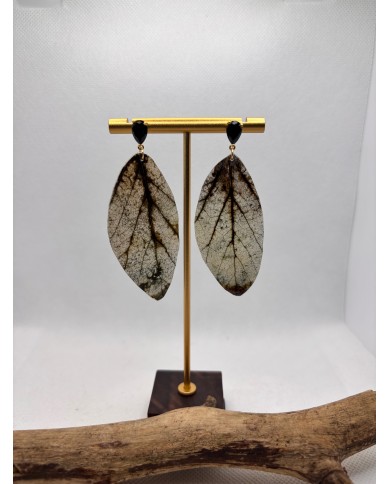 EDICIÓN LIMITADA pendientes artesanos de hoja natural