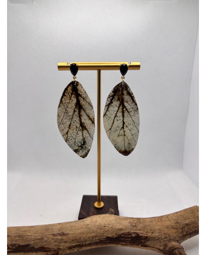 EDICIÓN LIMITADA pendientes artesanos de hoja natural