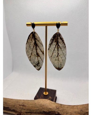EDICIÓN LIMITADA pendientes artesanos de hoja natural