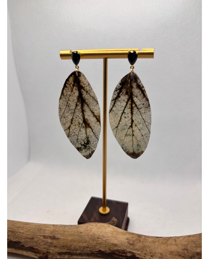 EDICIÓN LIMITADA pendientes artesanos de hoja natural