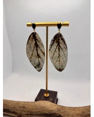 EDICIÓN LIMITADA pendientes artesanos de hoja natural