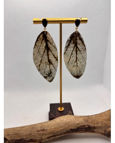 EDICIÓN LIMITADA pendientes artesanos de hoja natural