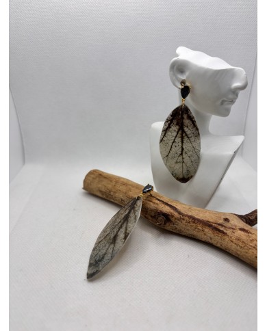 EDICIÓN LIMITADA pendientes artesanos de hoja natural