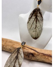 EDICIÓN LIMITADA pendientes artesanos de hoja natural