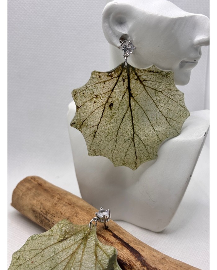 EDICIÓN LIMITADA  pendientes de hoja natural esqueletizada