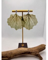 EDICIÓN LIMITADA  pendientes de hoja natural esqueletizada