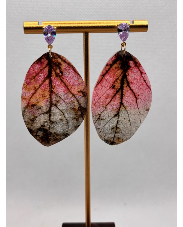 EDICIÓN LIMITADA pendientes artesanos de hoja natural
