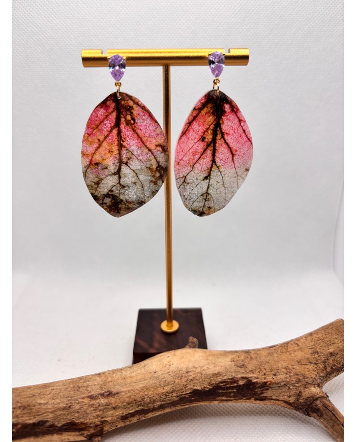EDICIÓN LIMITADA pendientes artesanos de hoja natural