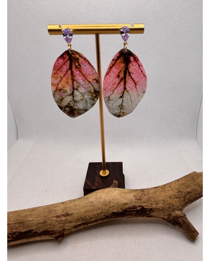 EDICIÓN LIMITADA pendientes artesanos de hoja natural