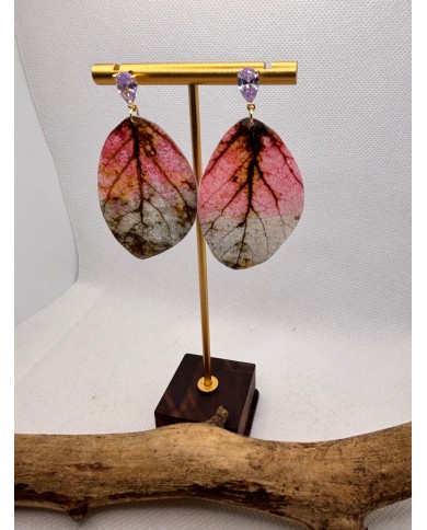 EDICIÓN LIMITADA pendientes artesanos de hoja natural