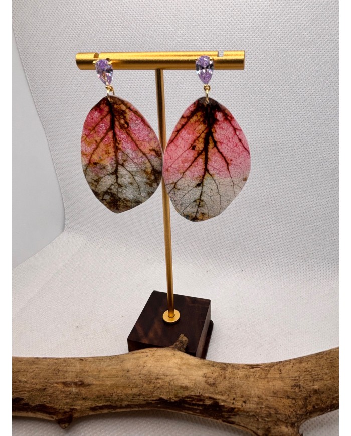 EDICIÓN LIMITADA pendientes artesanos de hoja natural