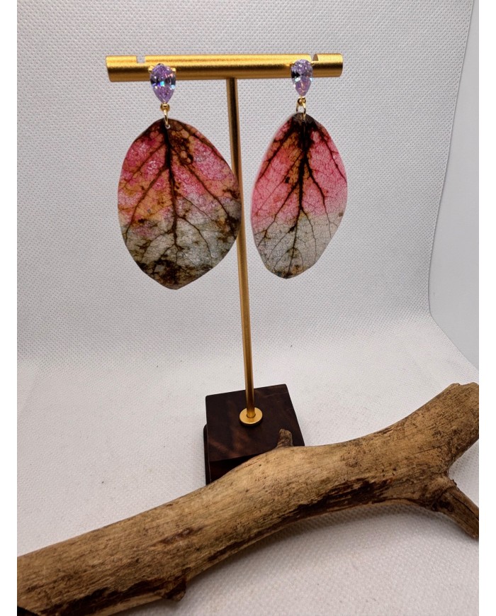 EDICIÓN LIMITADA pendientes artesanos de hoja natural