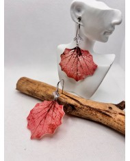 EDICIÓN LIMITADA pendientes artesanos de hoja natural esqueletizada