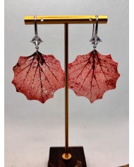 EDICIÓN LIMITADA pendientes artesanos de hoja de álamo