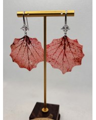 EDICIÓN LIMITADA pendientes artesanos de hoja natural esqueletizada