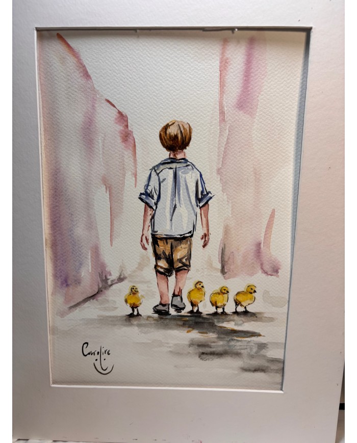 ILUSTRACIÓN acuarela pintada a mano con acuarelas