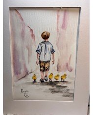 ILUSTRACIÓN acuarela pintada a mano con acuarelas